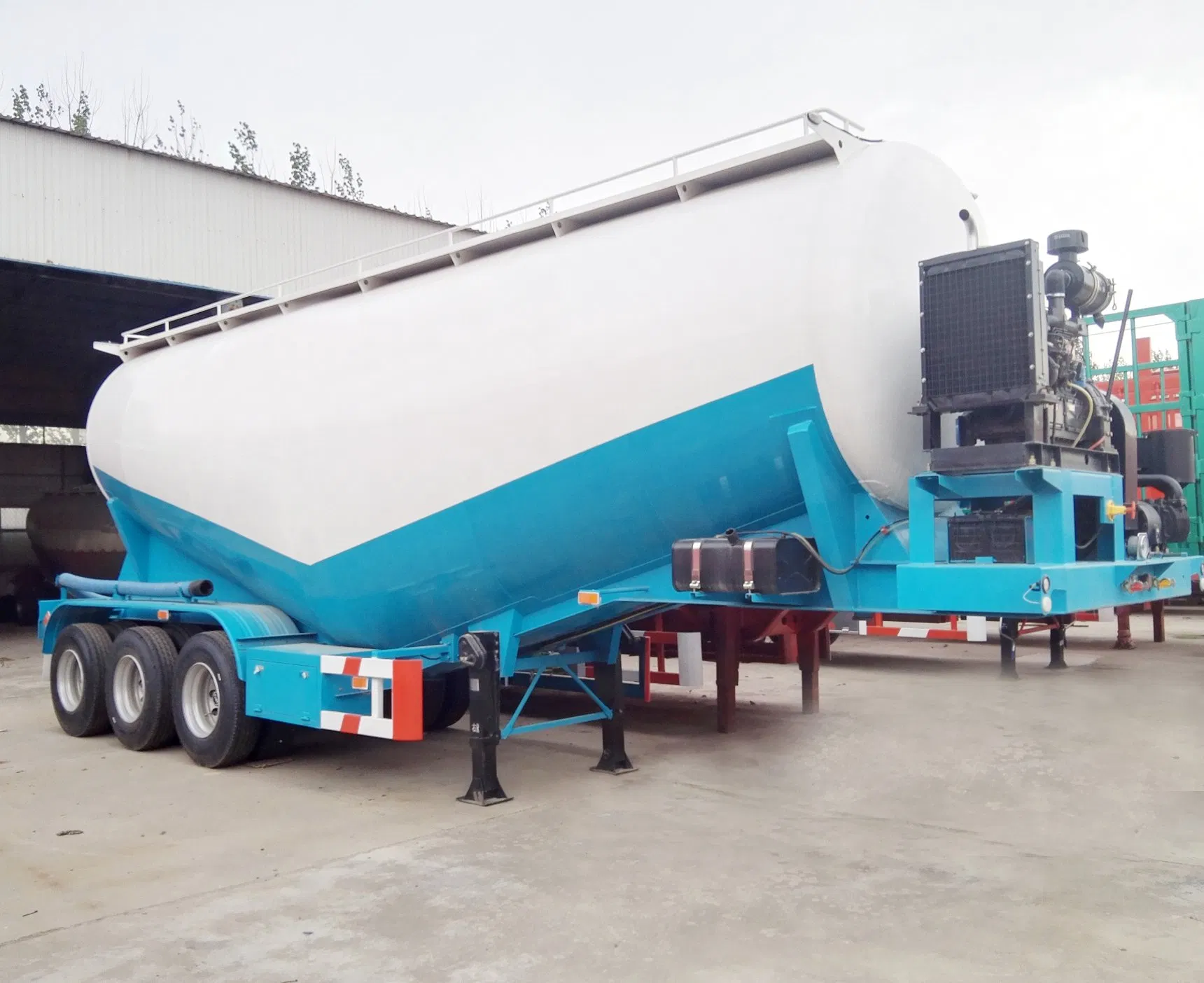 Jsxt 3axles 40cbm Tank Truck V-Shaped Bulk Cement Power Tanker Semi Trailer
