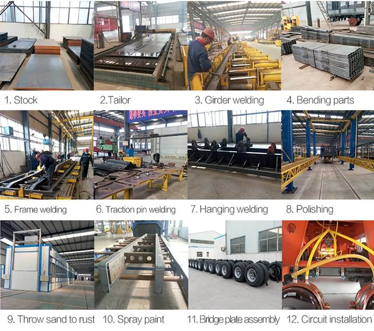 Jupiter Brand 40FT 3-Axle Dropside Semi Trailer with Fuwa Axle