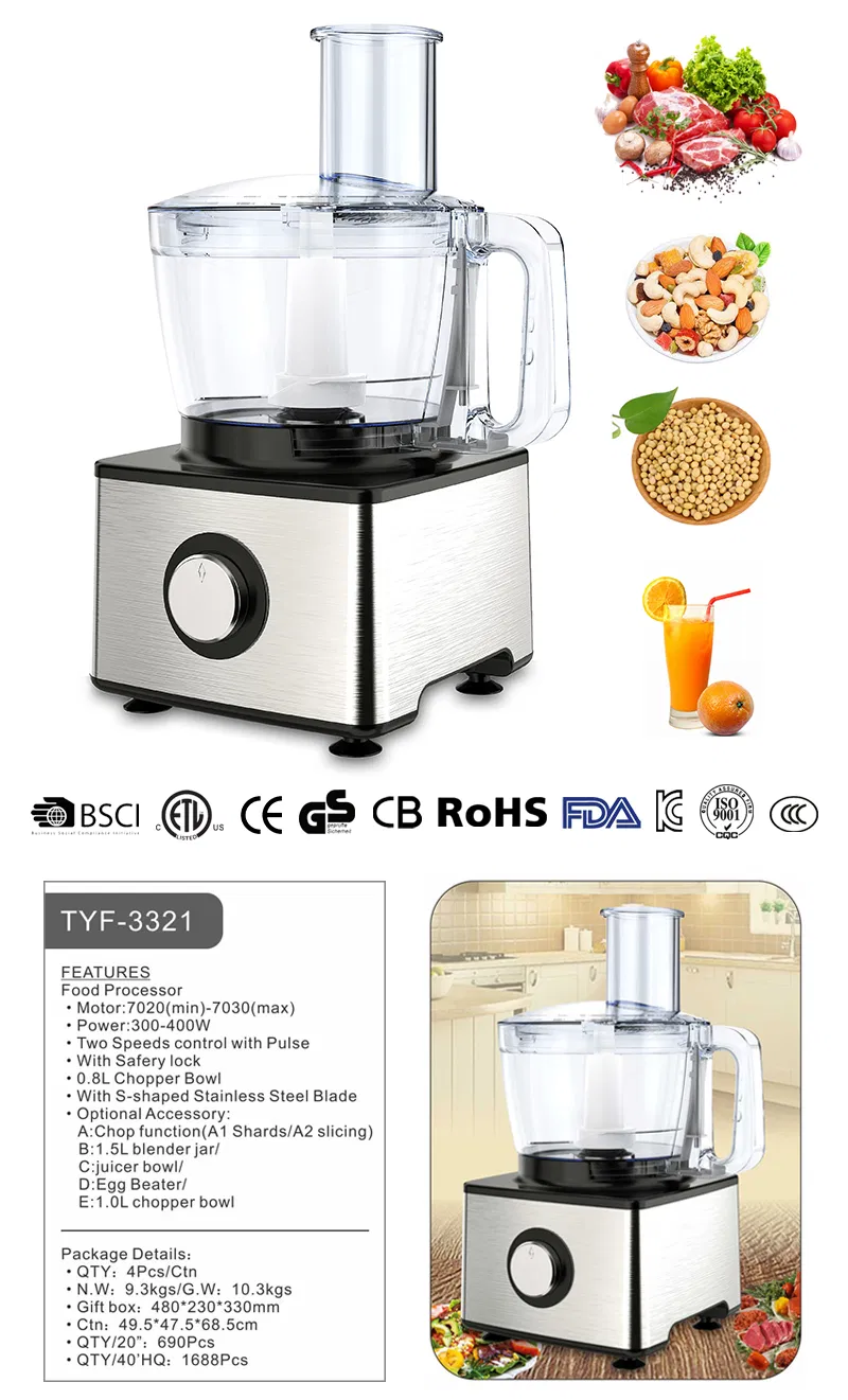 Kitchen Appliance Mate OEM Multi Commercial Food Processor with Meat Grinder