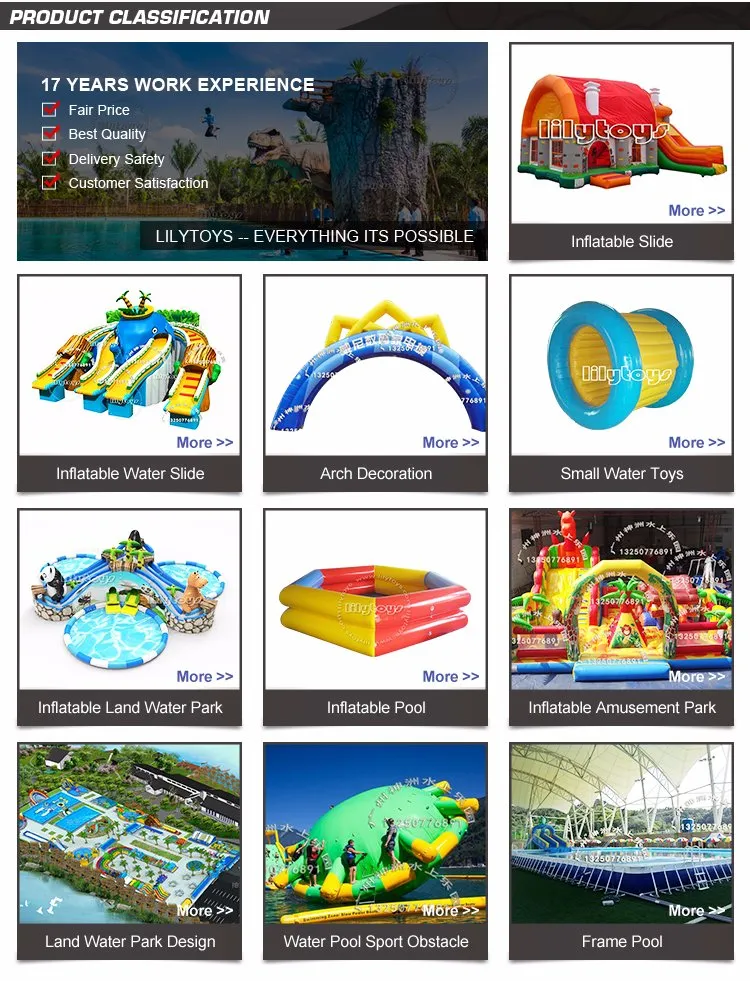 Lilytoys Hippo Commercial Inflatable Water Slide Outdoor Inflatable Jumping Castle Bouncy Slide Kids Inflatable Water Slide with Pool