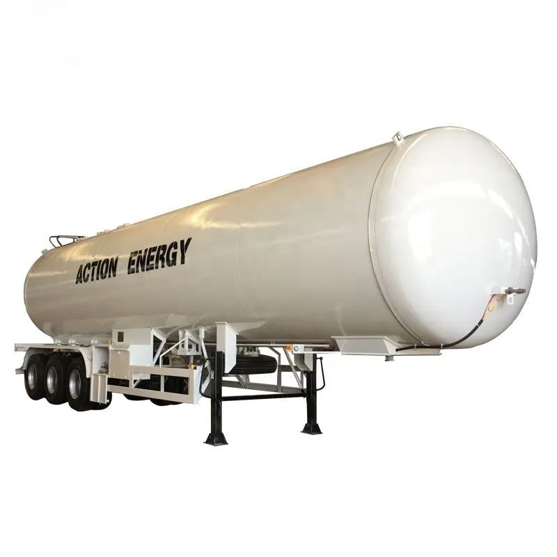 LPG Tank Truck 3 Axles 27ton LPG Tank Trailer (58.1m3 58100 liters Liquefied Petroleum Gas Propane, Isobutane)