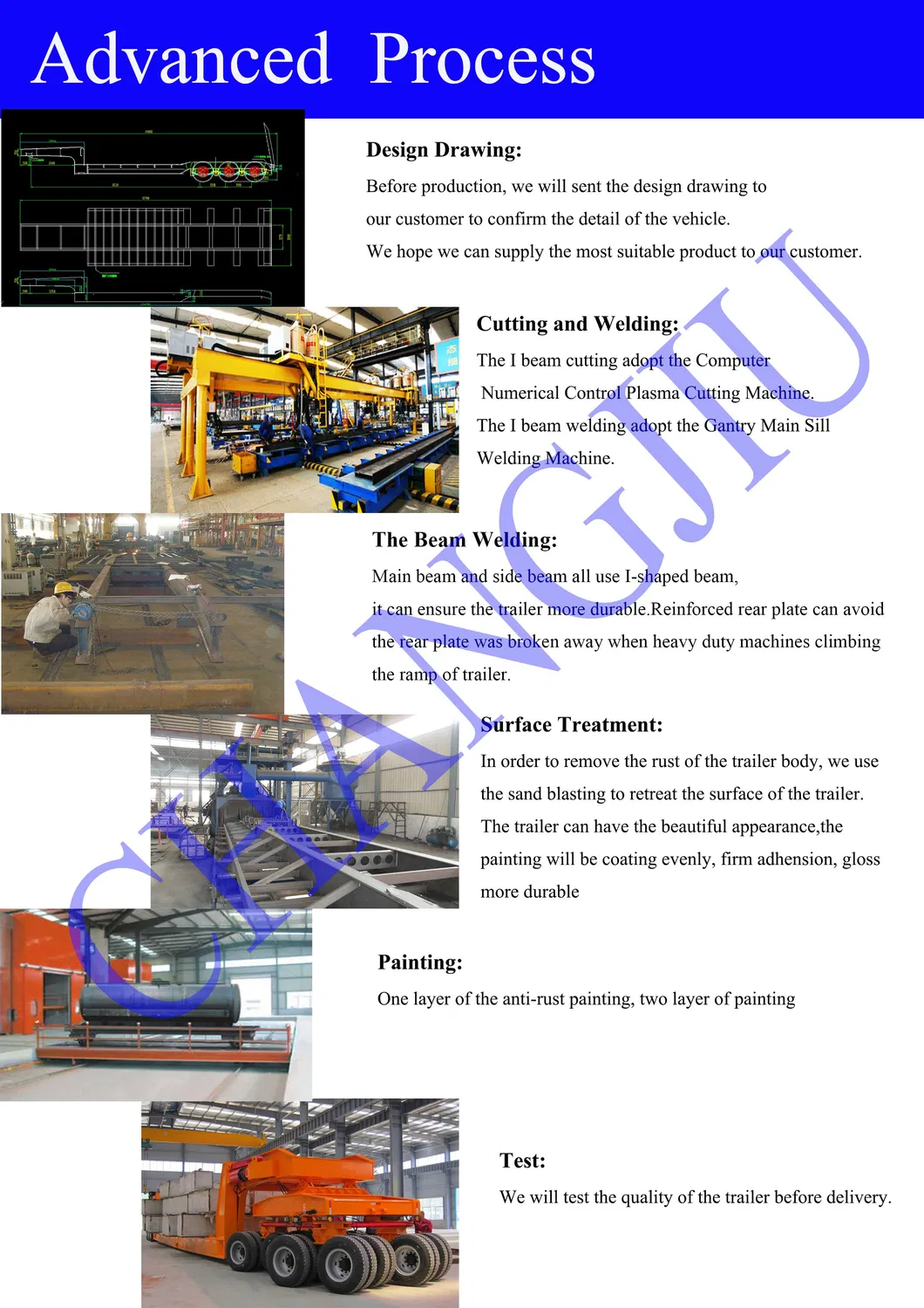 Manufactures 3 Axles Low Bed Semi Trailer Trailers 40FT Tridem Axle Low Loader 60 Ton Lowboy Semi Low Bed Trailer