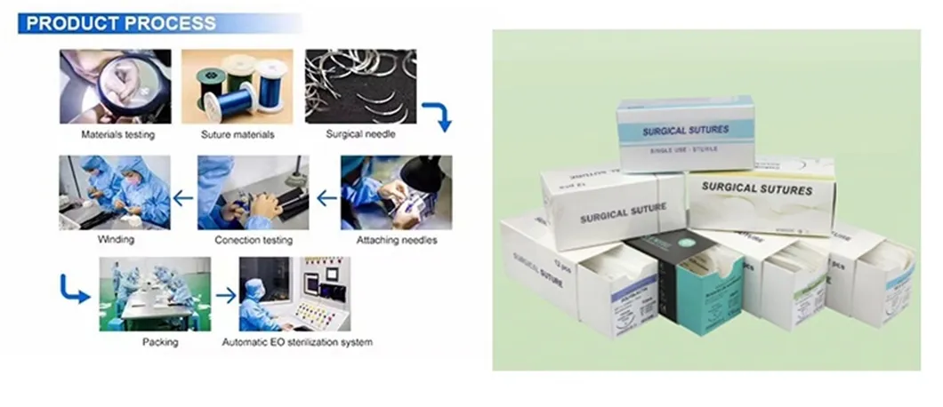 Medical Sterile Absorbable PDO Chromic Catgut PGLA PGA Surgical Sutures