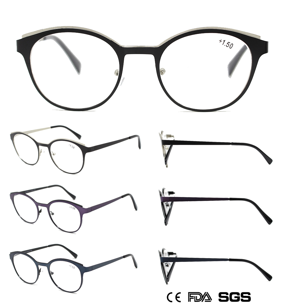 Metal Eyewear for Unisex Fashionable Hot Selling Reading Glasses (WRM901007)