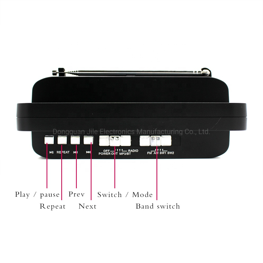 New Portable Solar Powered Multi-Function Am FM Radio with USB/TF Bt Wireless Speaker