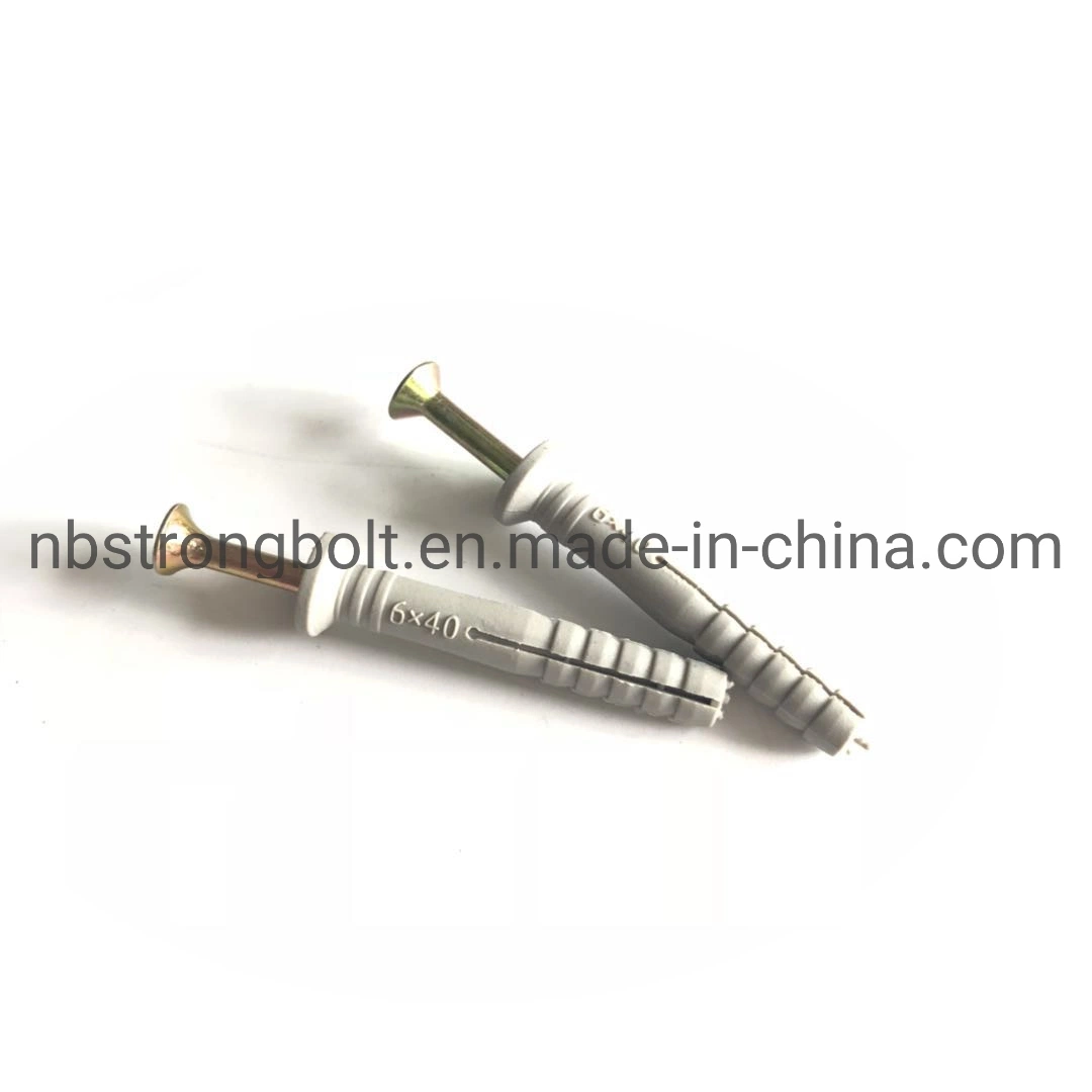 Nylon Hammer Drive Fixing Anchor with Pozi Nail