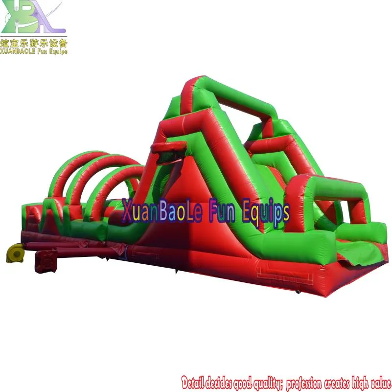 Party Rentals New Inflatable Red&Green Obstacble Course Manufacturer