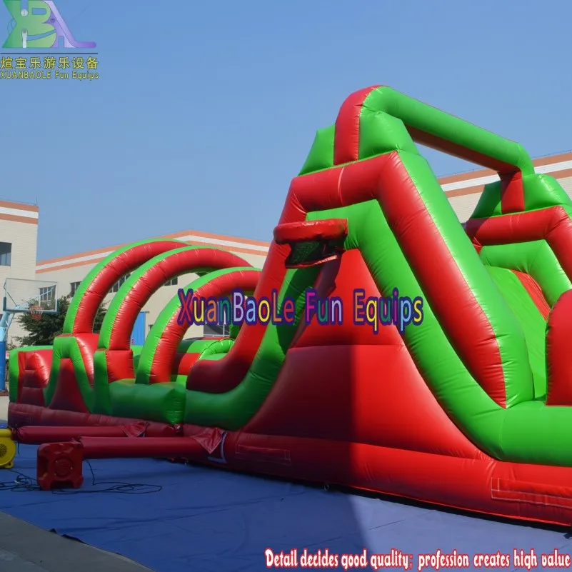 Party Rentals New Inflatable Red&Green Obstacble Course Manufacturer