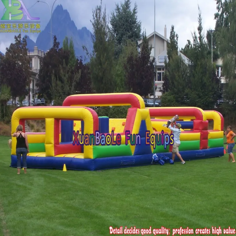 Party Rentals New Inflatable Red&Green Obstacble Course Manufacturer