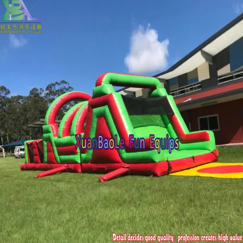 Party Rentals New Inflatable Red&Green Obstacble Course Manufacturer