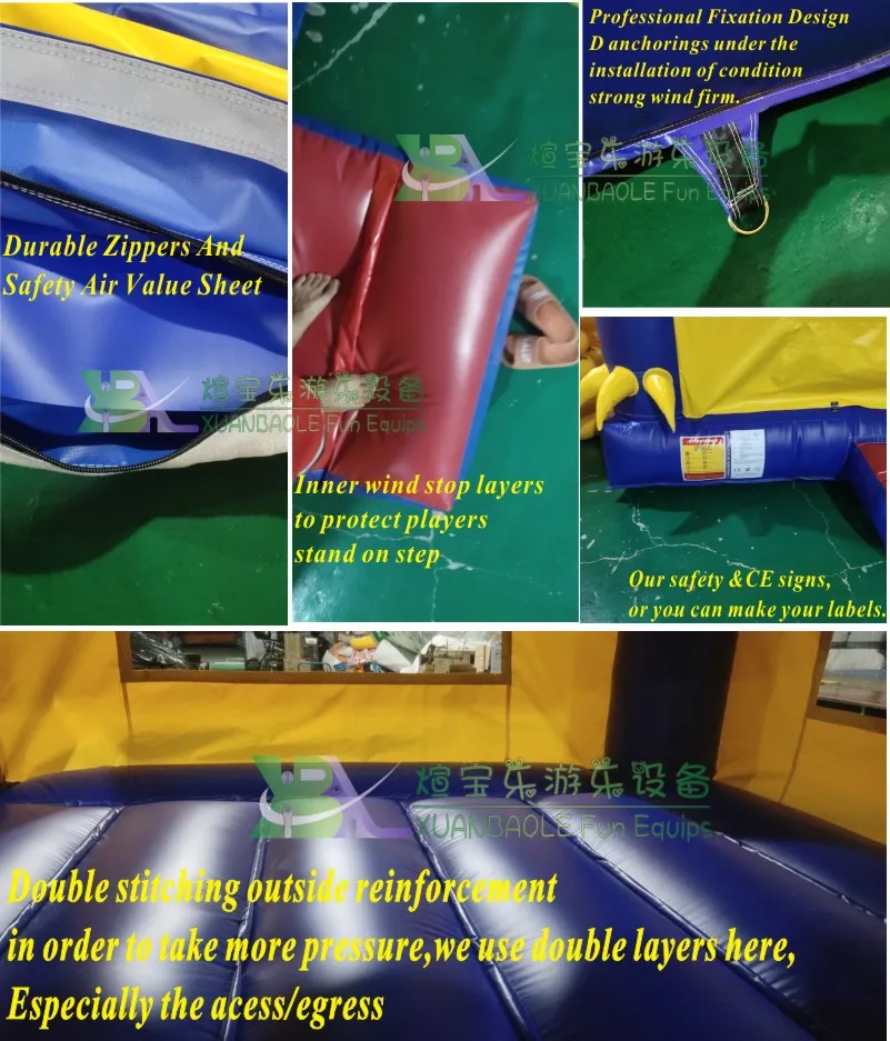 Party Rentals New Inflatable Red&Green Obstacble Course Manufacturer