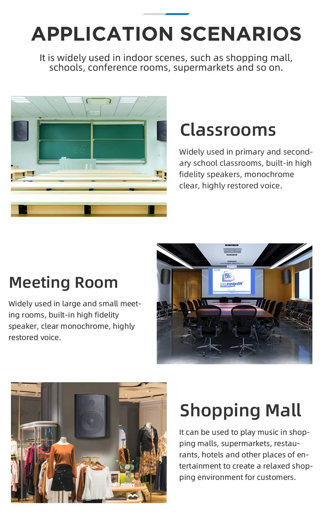 Popular IP Audio Streams Wall Poe Powered Network SIP Speaker