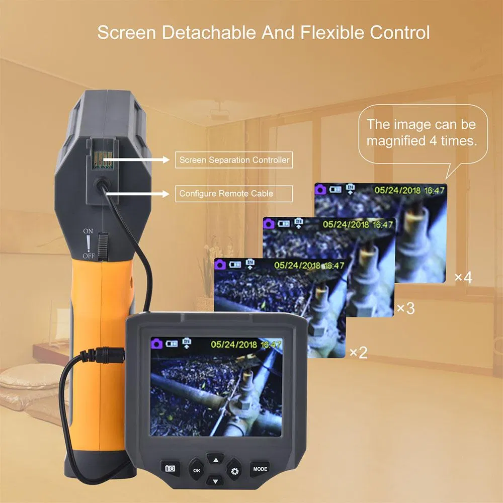 Portable Industrial Videoscope 3.5inch Articulating Borescope Flexible Endoscope