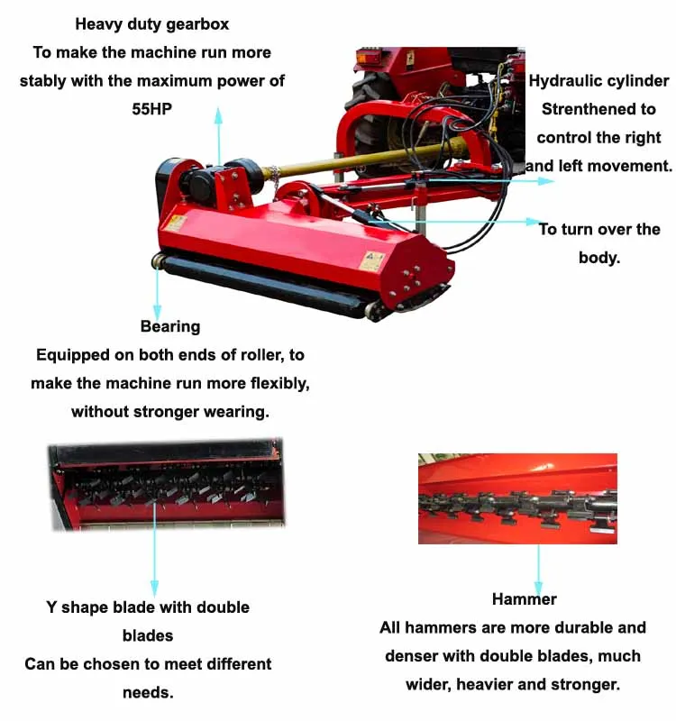 Professional 20-30 HP Tractors Rotary Brush Mower