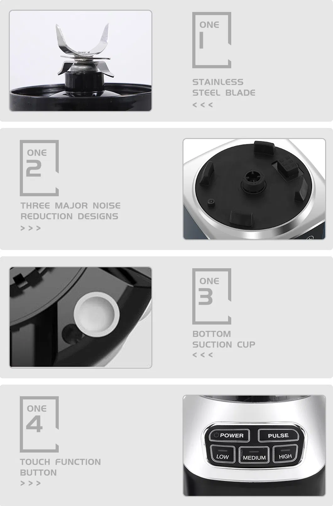 Professional Countertop Kitchen Food Blender Nutri Bullet Blender with 1200 Watts