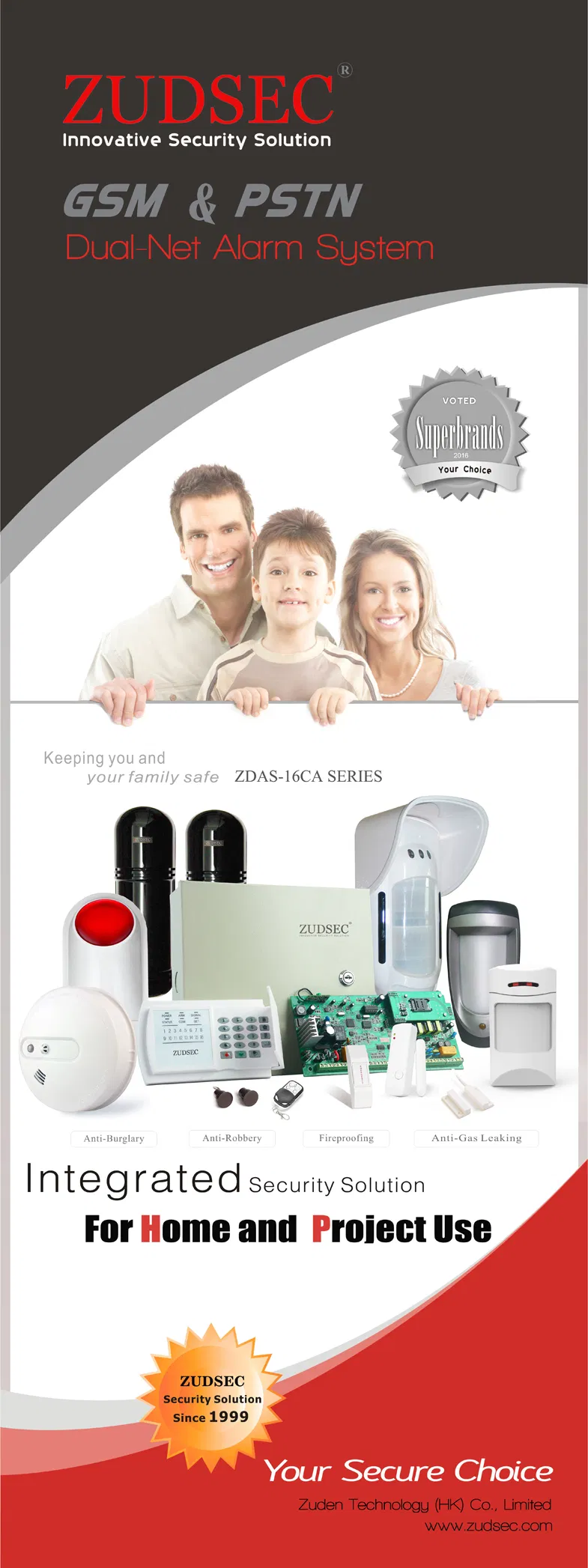 PSTN & Intruder GSM Security Alarm for Resindential Use