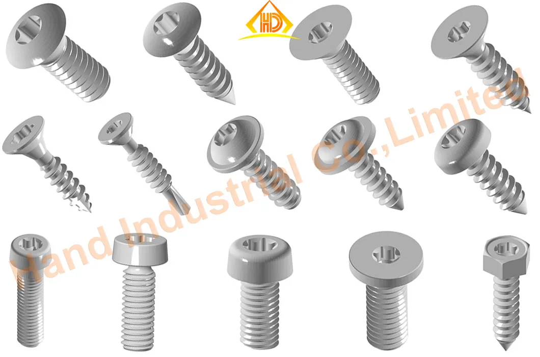 Security Screw 18-8 Inox Stainless Steel Pan Head St4.2 Torx Pin Self Tapping Screw