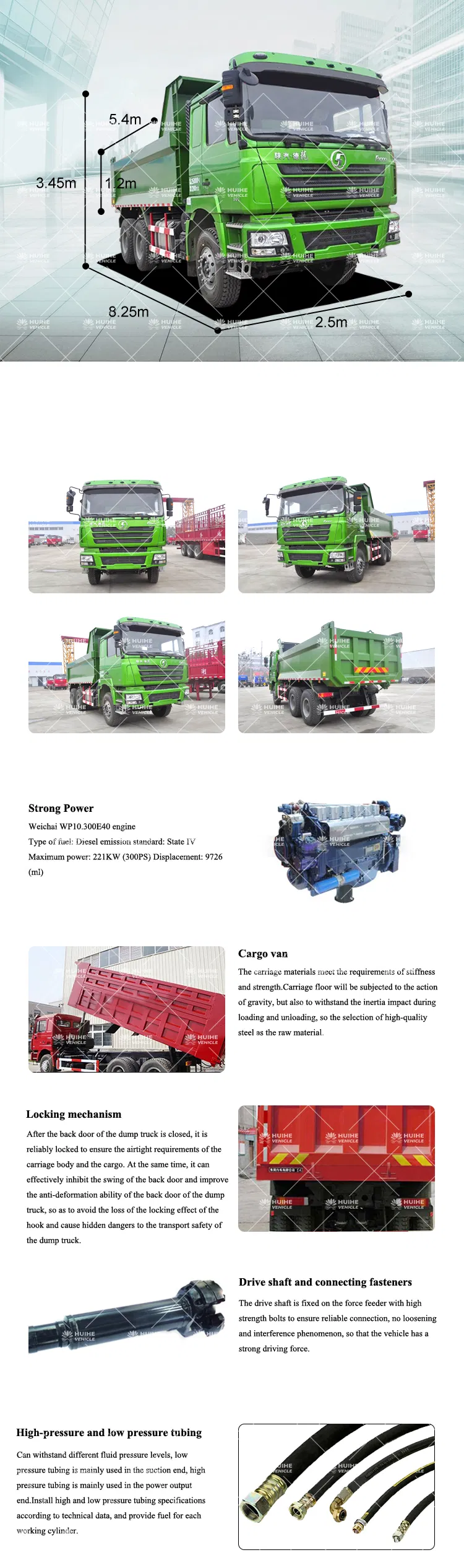 Shacman Delong 6X4 Used 10 Wheels Used Dump Truck Tipper Truck F3000 Shacman Dump Truck 10