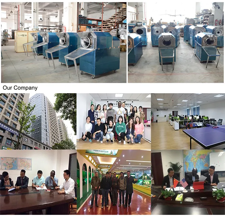 Small Soybean Electric Chickpea Sausages Flax Seeds Coconut Rice Flour Peanut Roasting Machine Commercial