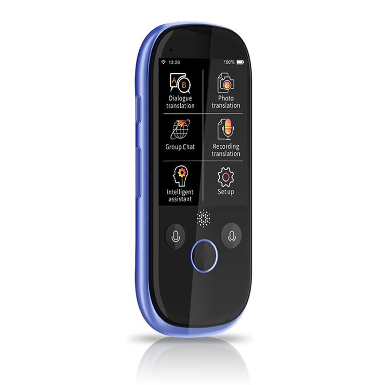 Smart Language Translator Device with WiFi or Hotspot 2.4 Inch Touch Screen Support 7 Languages Two Way Voice Translation for Travelling Business Shopping