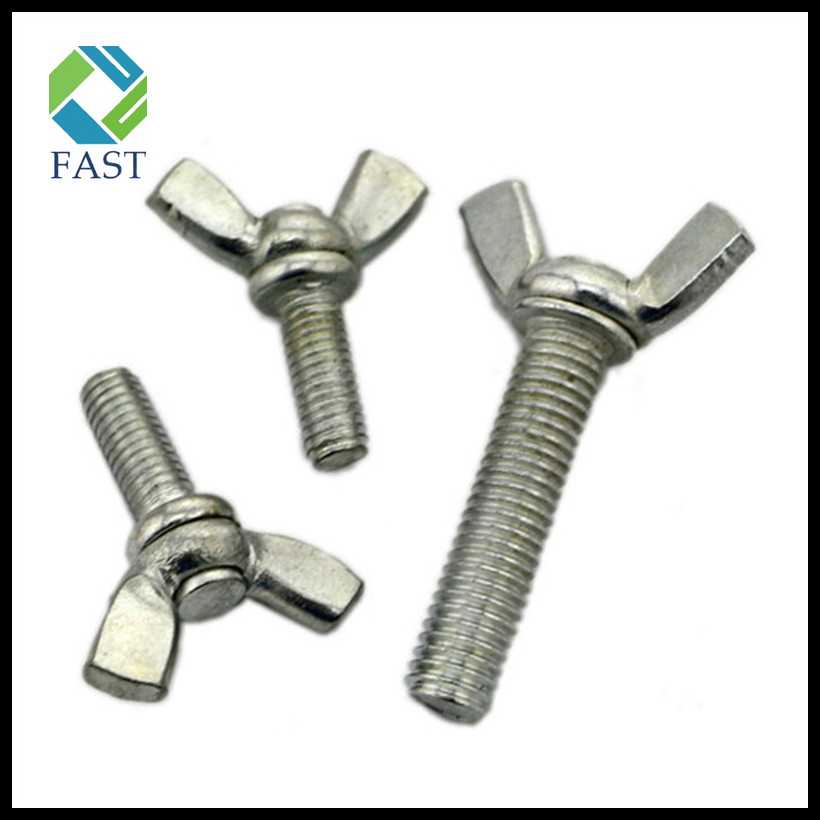 SS304/316 Stainless Steel Fastener Butterfly Wing Bolt DIN316