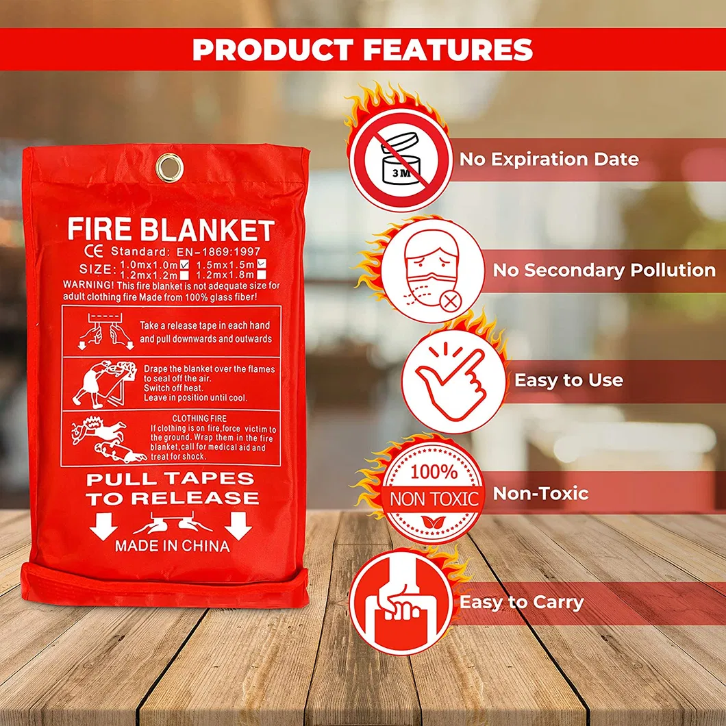 Temperature Resistance and Fiberglass Material Fire Resistant Blanket