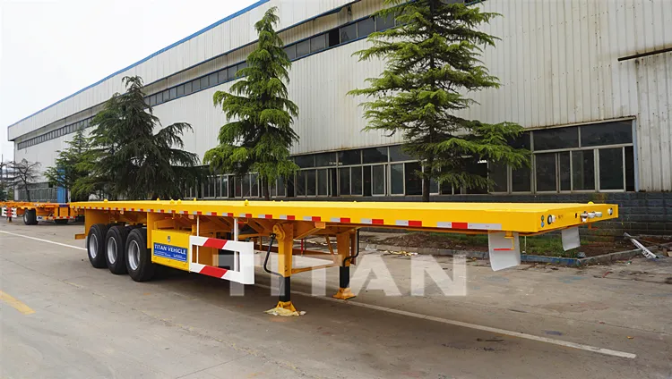 Titan Tridem Axle 20/40FT Shipping Container Flatbed Trailer Prices