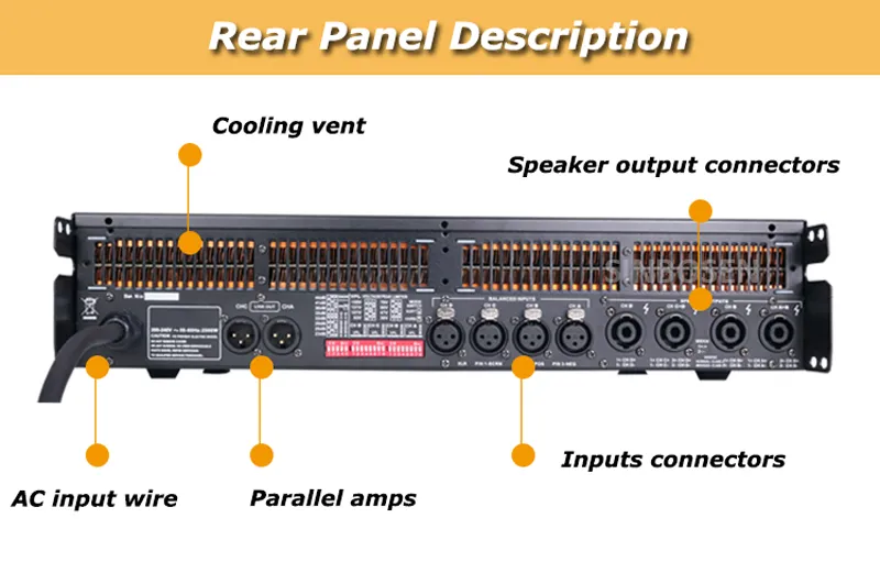 Tour Guide Voice Amplifier Fp8000q 1000 Watt Portable Amplifier Powerful AMP