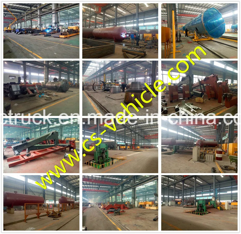 Tri-Axle 56000L 25tons LPG Tank Semi Trailer with Sun Visor