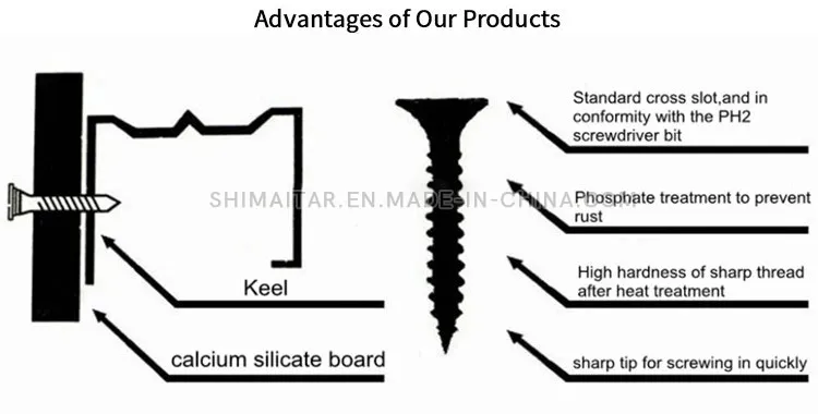 Trompeta De Tornillo De Cabeza Tornillos Drywall Screw