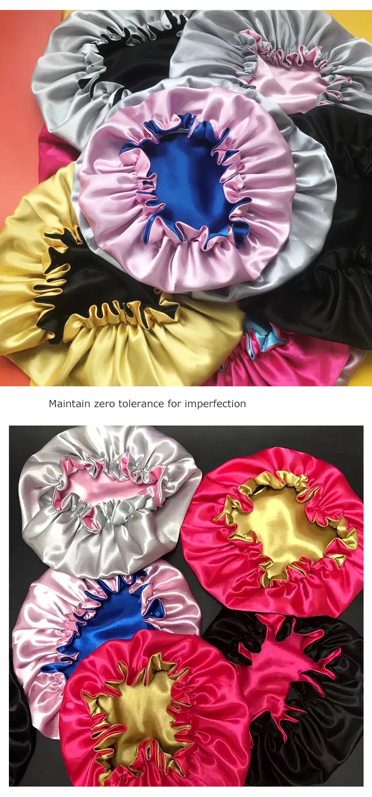 Wholesale Women Hair Bonnet Ankara Designer Bonnets Custom Logo Satin Bonnet