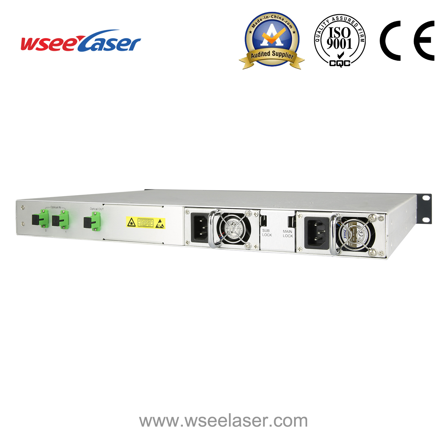 Wsee Ea1500 CATV Erbium Optical Amplifier Dual Power Supply Hfc EDFA with RF in