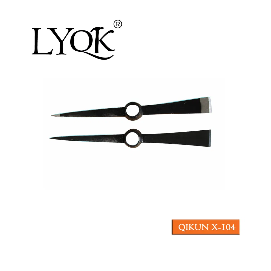 X-107 High Quality Rail Steel 65mn Agriculture Farm Garden Hardware Hand Tools Pick Head Mattock Pickaxe