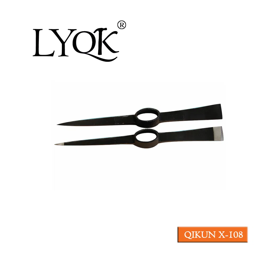 X-107 High Quality Rail Steel 65mn Agriculture Farm Garden Hardware Hand Tools Pick Head Mattock Pickaxe