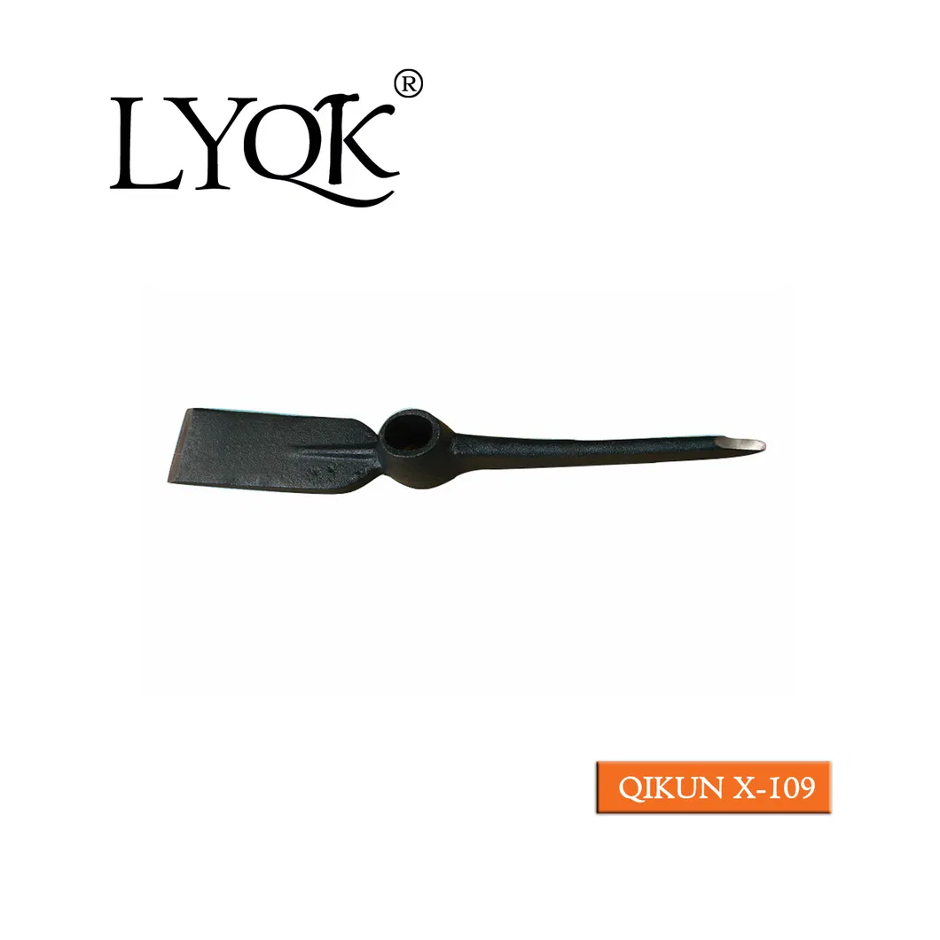 X-107 High Quality Rail Steel 65mn Agriculture Farm Garden Hardware Hand Tools Pick Head Mattock Pickaxe