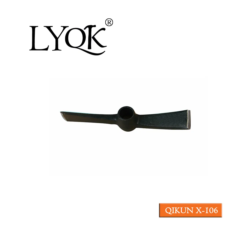 X-107 High Quality Rail Steel 65mn Agriculture Farm Garden Hardware Hand Tools Pick Head Mattock Pickaxe