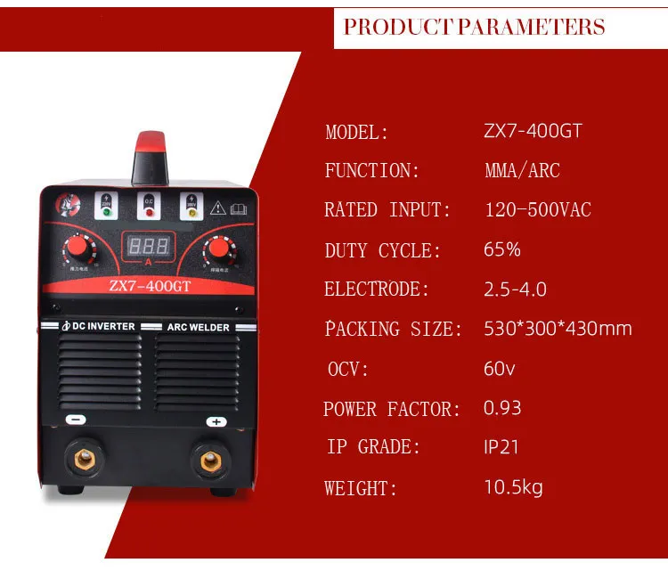 Zx7-400gt/MMA400 Inverter Welding Machine